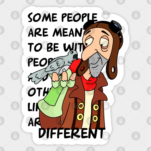 Pigeon man Hey Arnold Sticker TeePublic